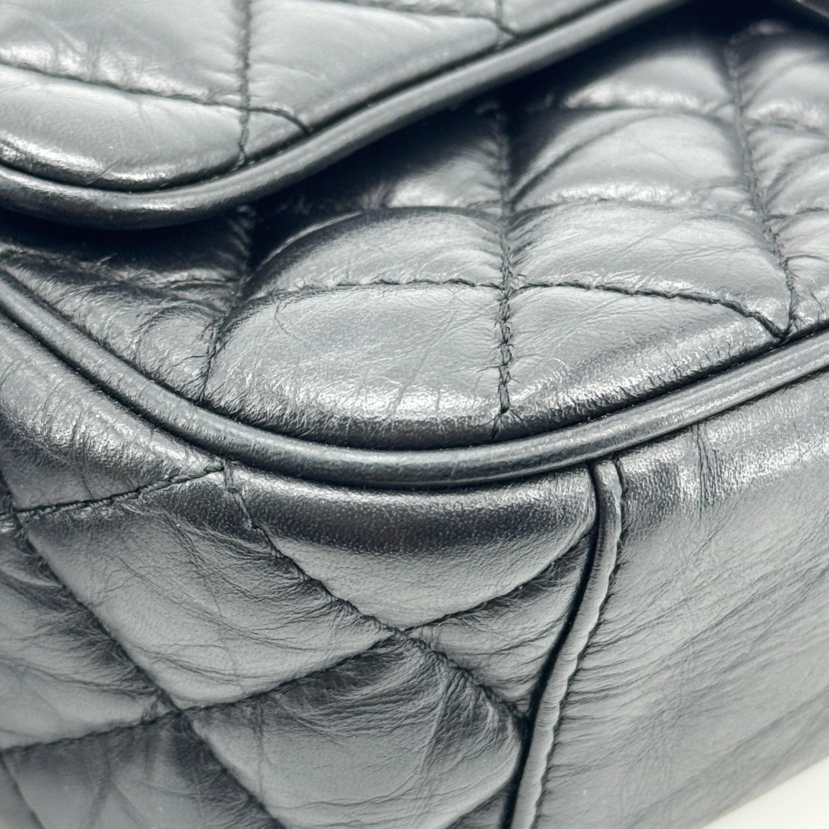 Chanel Yeezy Caviar Flap Bag Silver Hardware Black