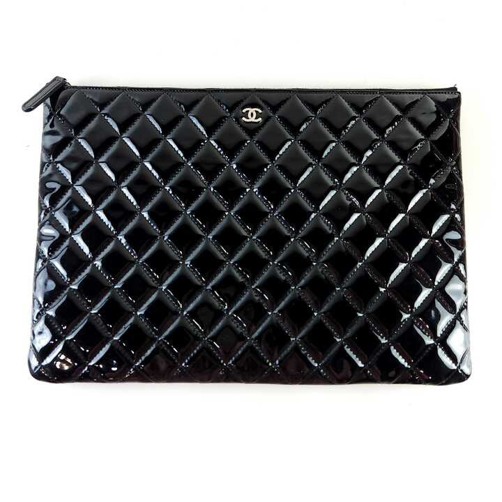 Large Classic Patent Clutch Bag A82552