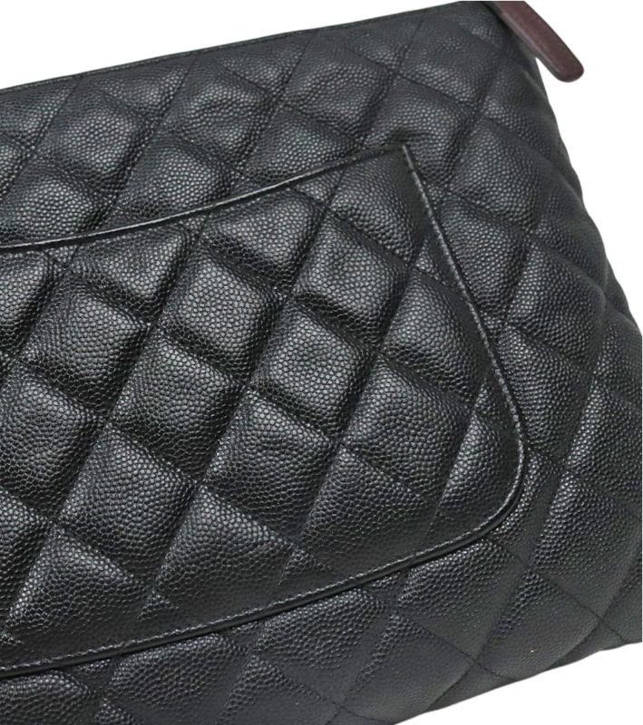 Chanel Black Caviar Clutch Bag