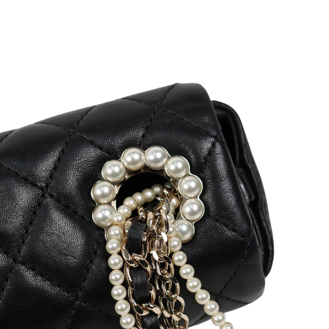 Chanel Black Lambskin Westminster Pearl CC Flap Bag