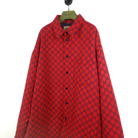 52 110 GG Wool Flannel Padded Overshirt