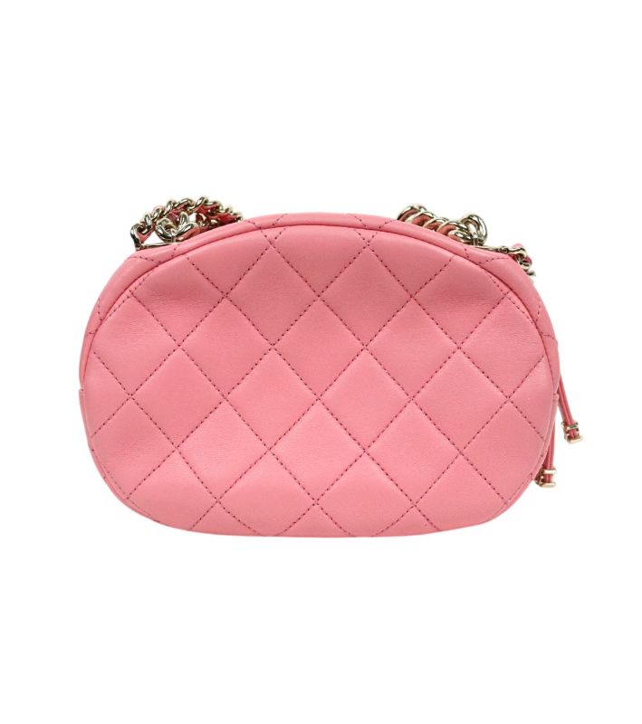 Chanel Pink Quilted Studded Big CC Camera Bag