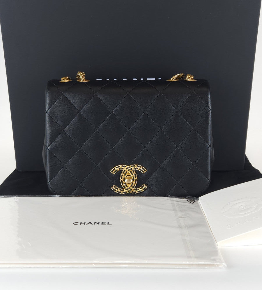 Small CC Logo Flap Gold Chain Shoulder Bag AS2975