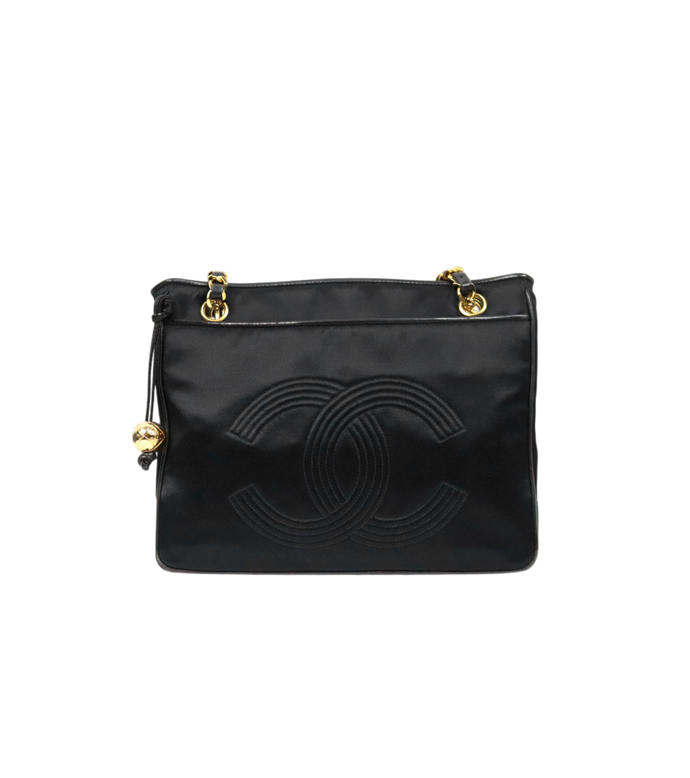 Chanel Black Big CC Chain Shoulder Bag