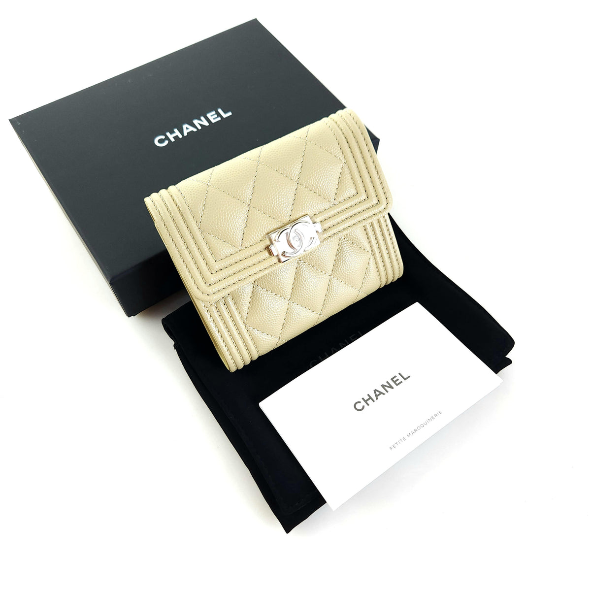 Small Boy Caviar Flap Wallet A80734