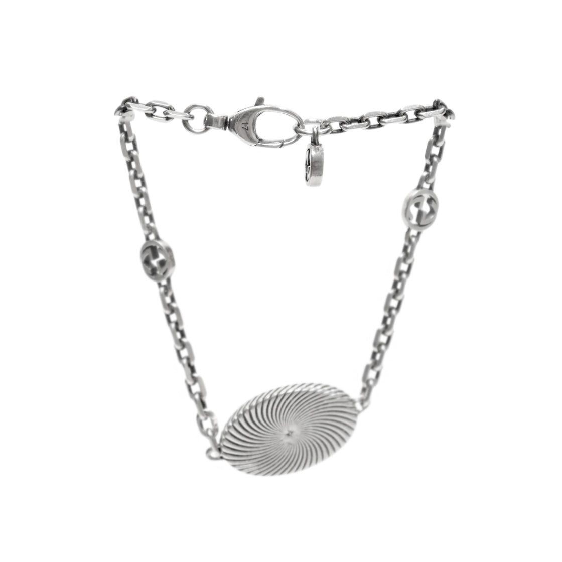 Gucci No. 17 Round Double G Silver Bracelet