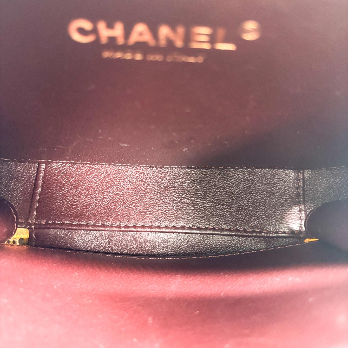 Chanel CC Filigree Vanity Case Small Beige Black