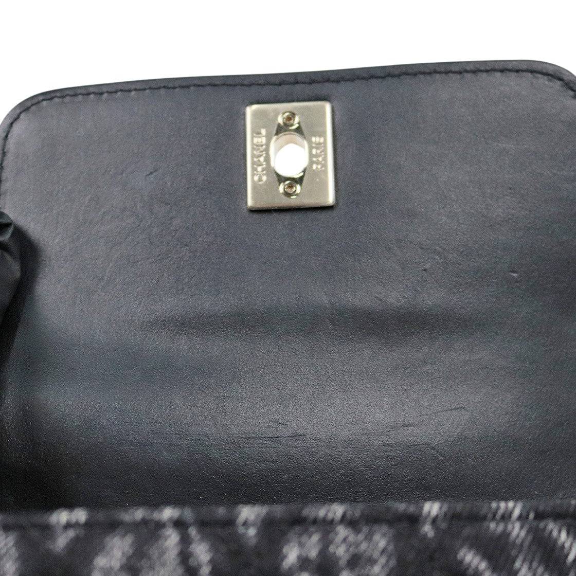 Chanel Black Denim Top Handle Bag