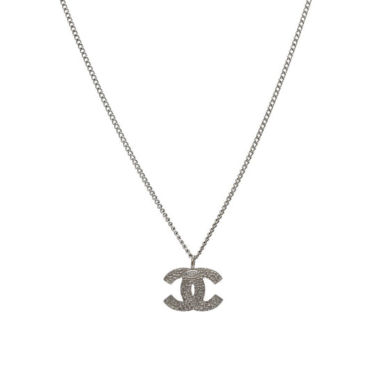 Chanel Ivory CC Silver Necklace