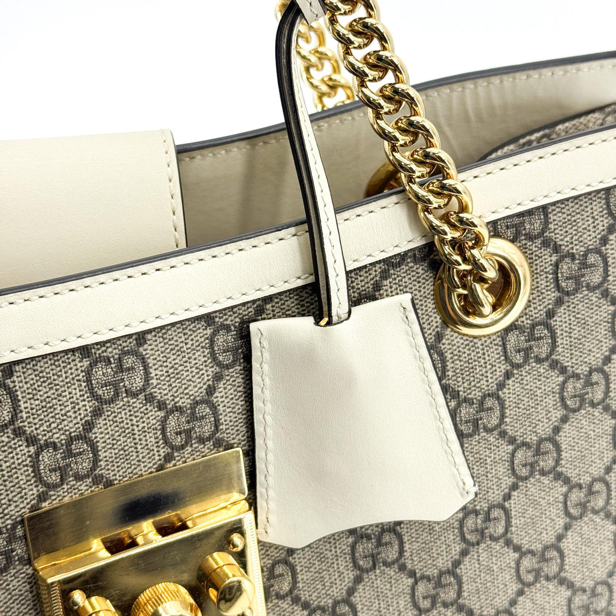 Gucci Padlock GG Medium Crossbody Bag White