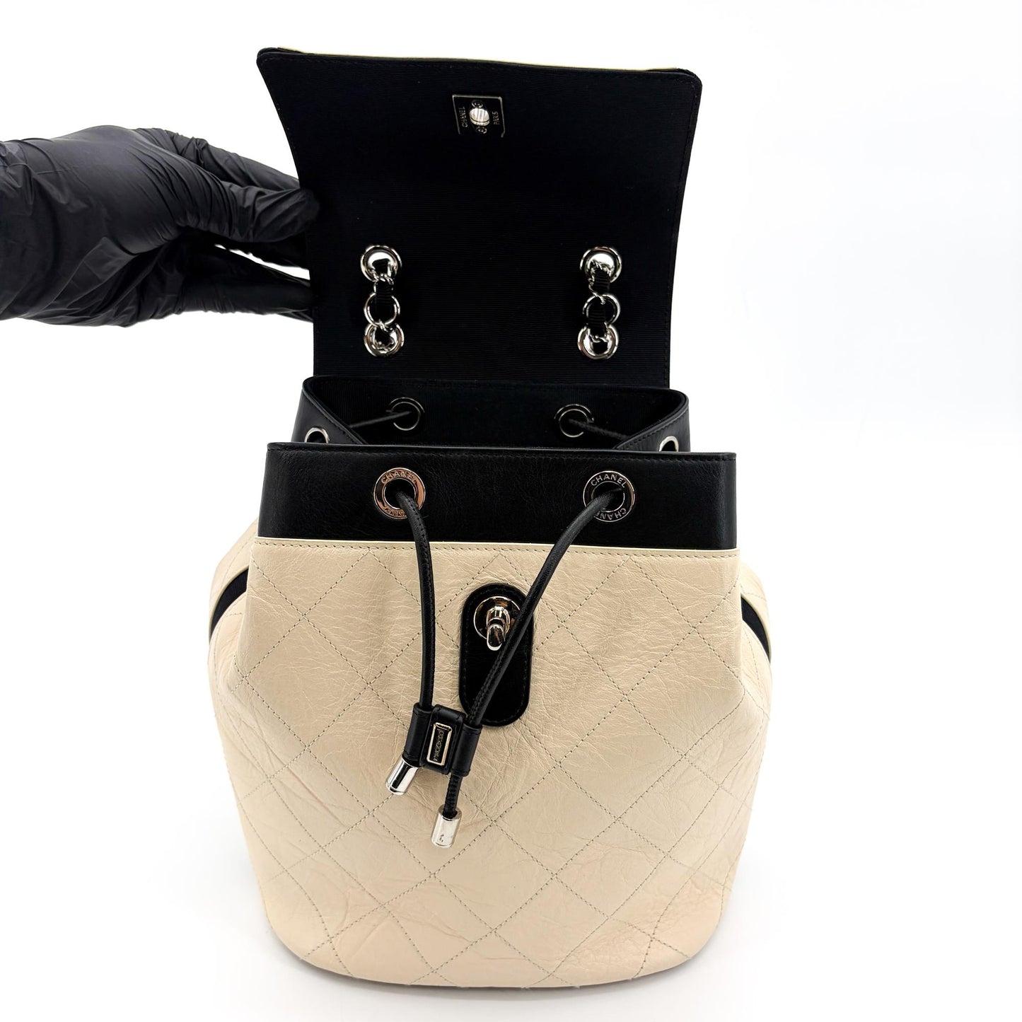 Chanel Urban Spirit Backpack Small Ivory Silver