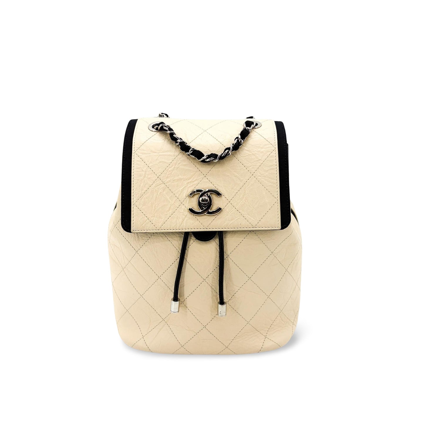 Chanel Urban Spirit Backpack Small Ivory Silver