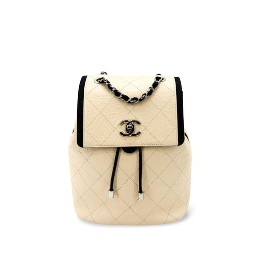 Chanel Urban Spirit Backpack Small Ivory Silver