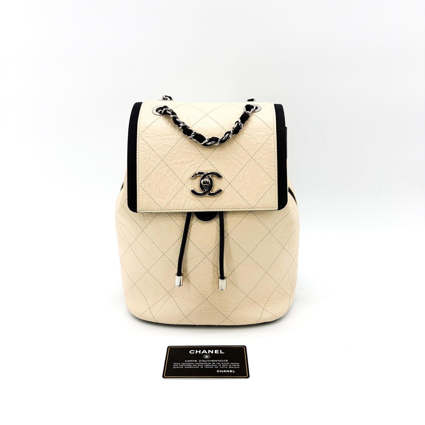 Chanel Urban Spirit Backpack Small Ivory Silver