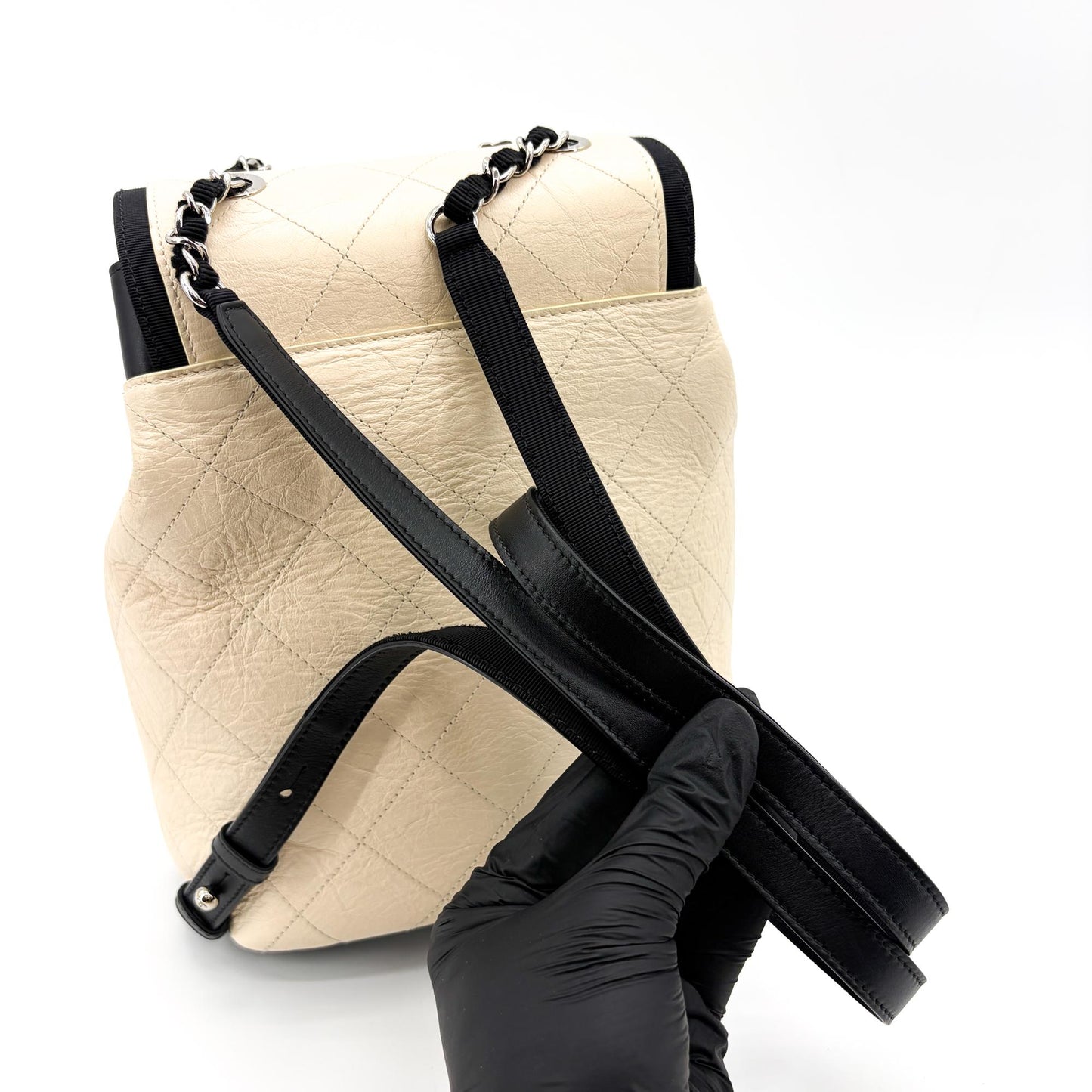 Chanel Urban Spirit Backpack Small Ivory Silver