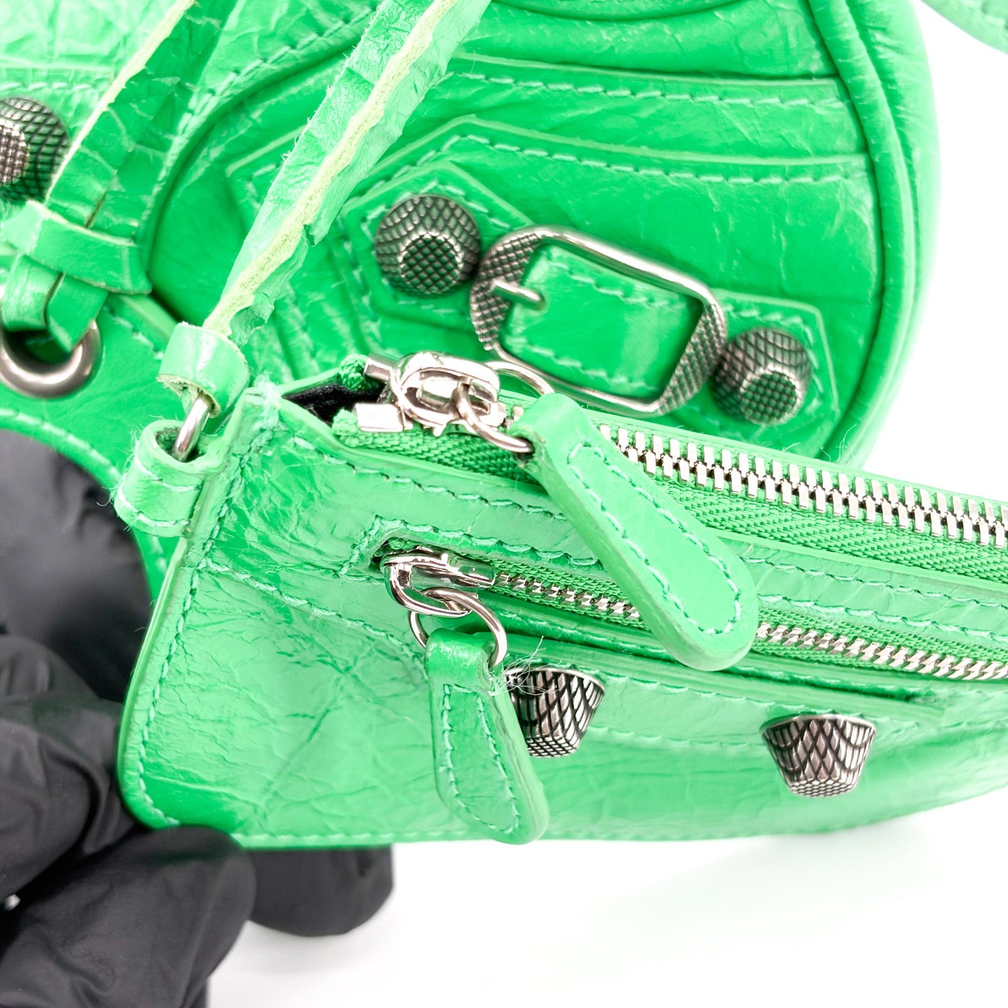 Balenciaga Le Cagol XS Shoulder Bag Bright Green