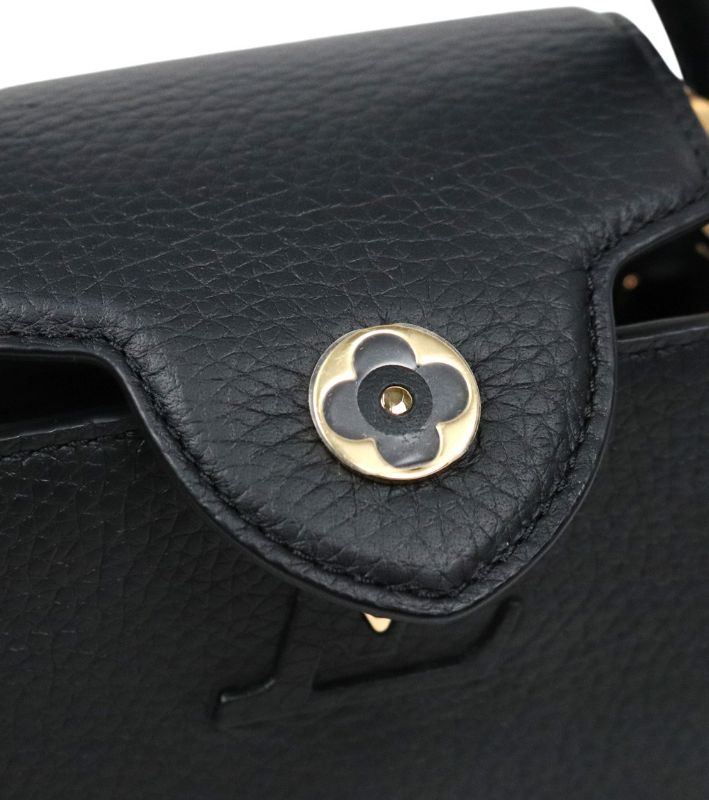 Louis Vuitton Black Mini Capucines Tote Bag