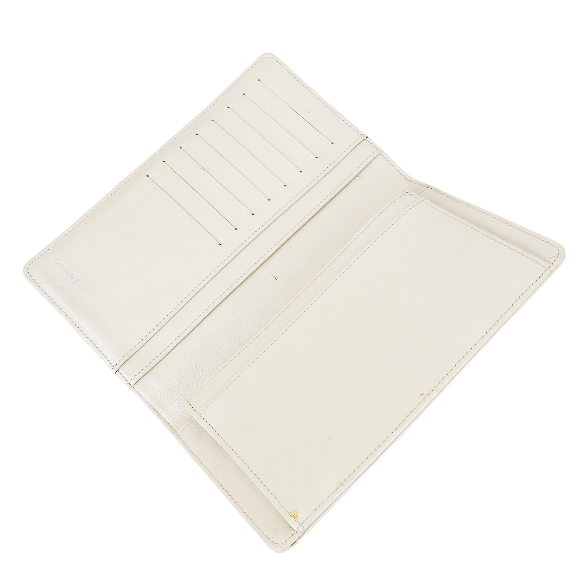 Chanel CC logo folding long wallet