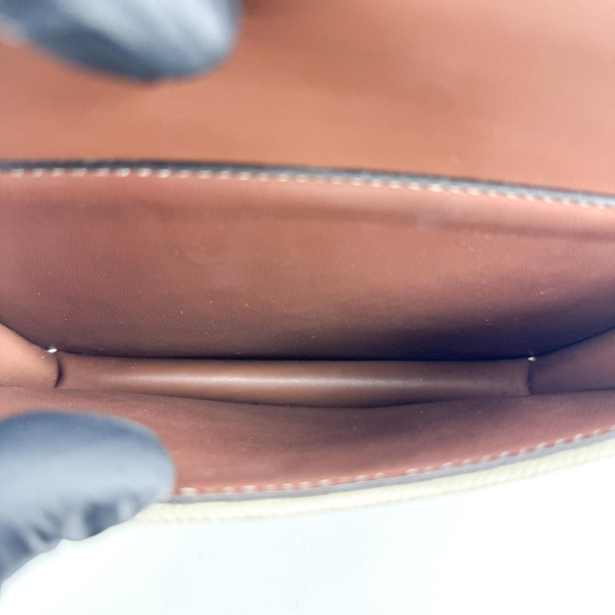 Burberry Mini Two-Tone Canvas Leather Pocket Bag Malt Brown