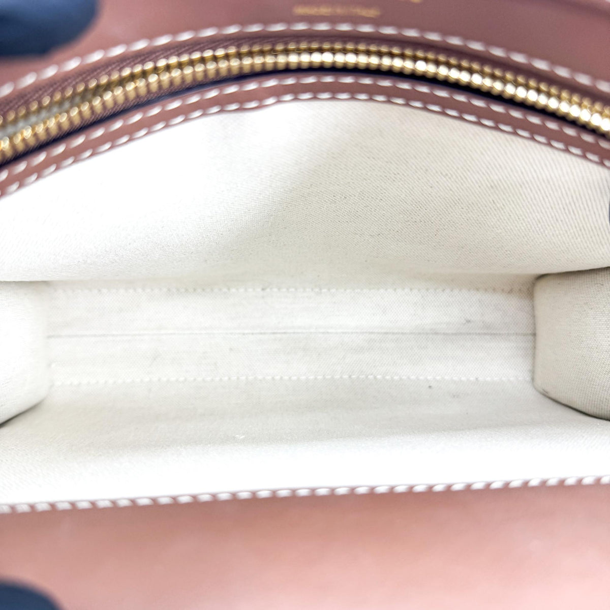 Burberry Mini Two-Tone Canvas Leather Pocket Bag Malt Brown