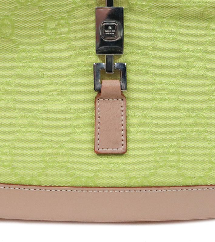 Gucci Lime GG Canvas Jackie Bag
