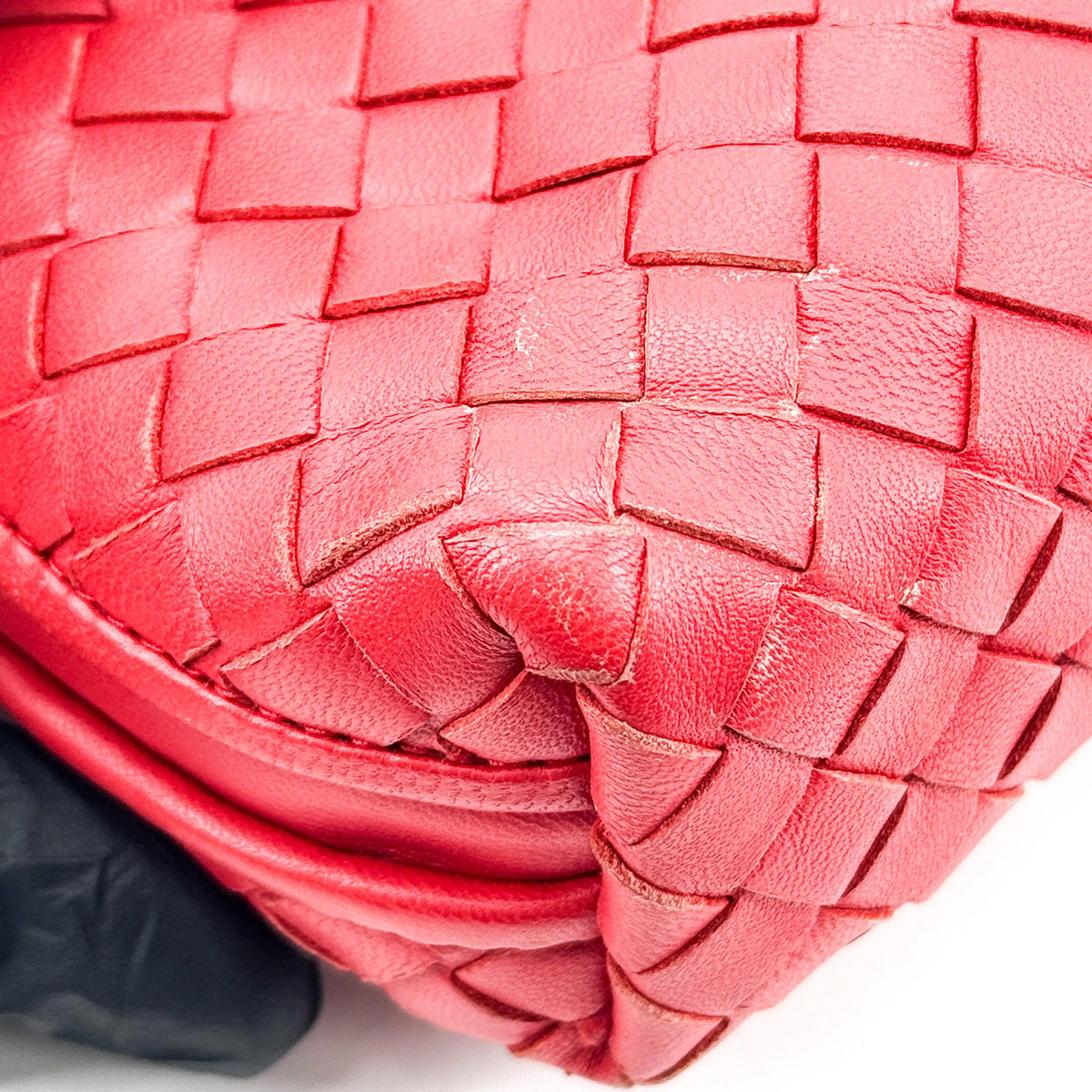 Bottega Veneta Intrecciato Nord Crossbody Bag Red