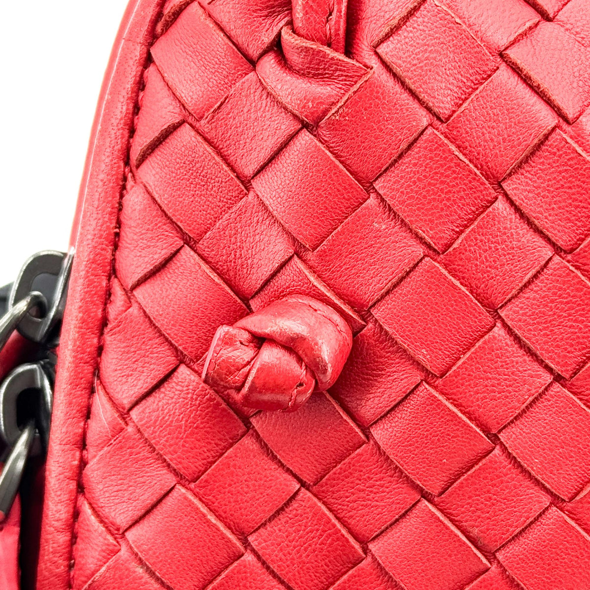Bottega Veneta Intrecciato Nord Crossbody Bag Red