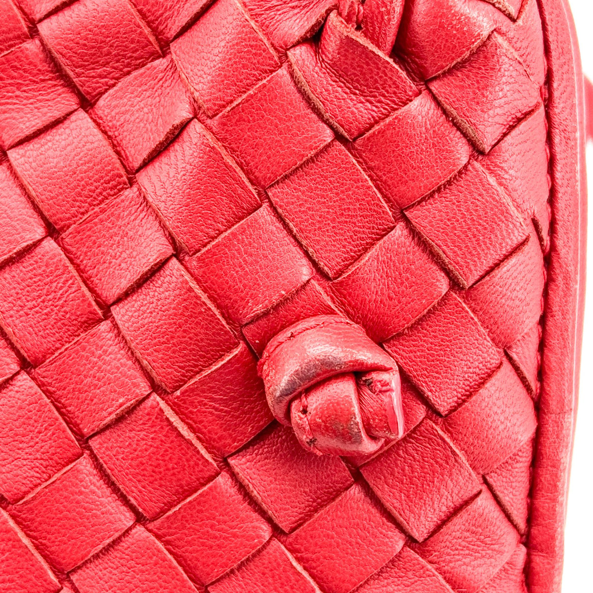 Bottega Veneta Intrecciato Nord Crossbody Bag Red