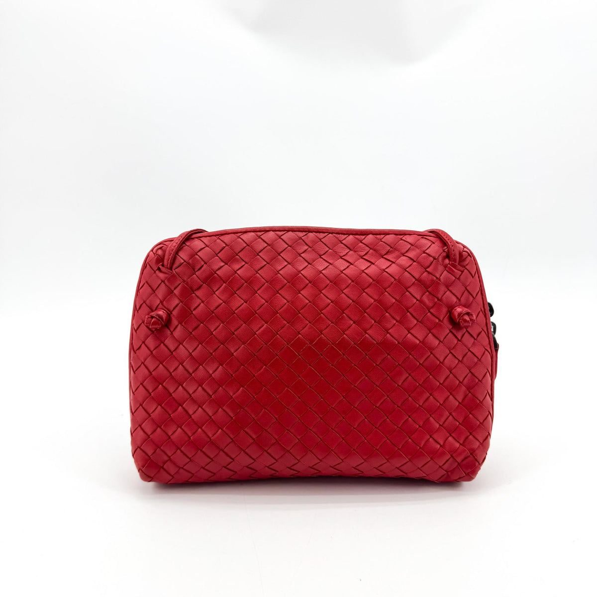 Bottega Veneta Intrecciato Nord Crossbody Bag Red