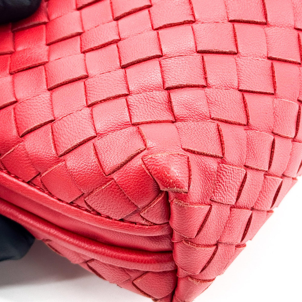 Bottega Veneta Intrecciato Nord Crossbody Bag Red