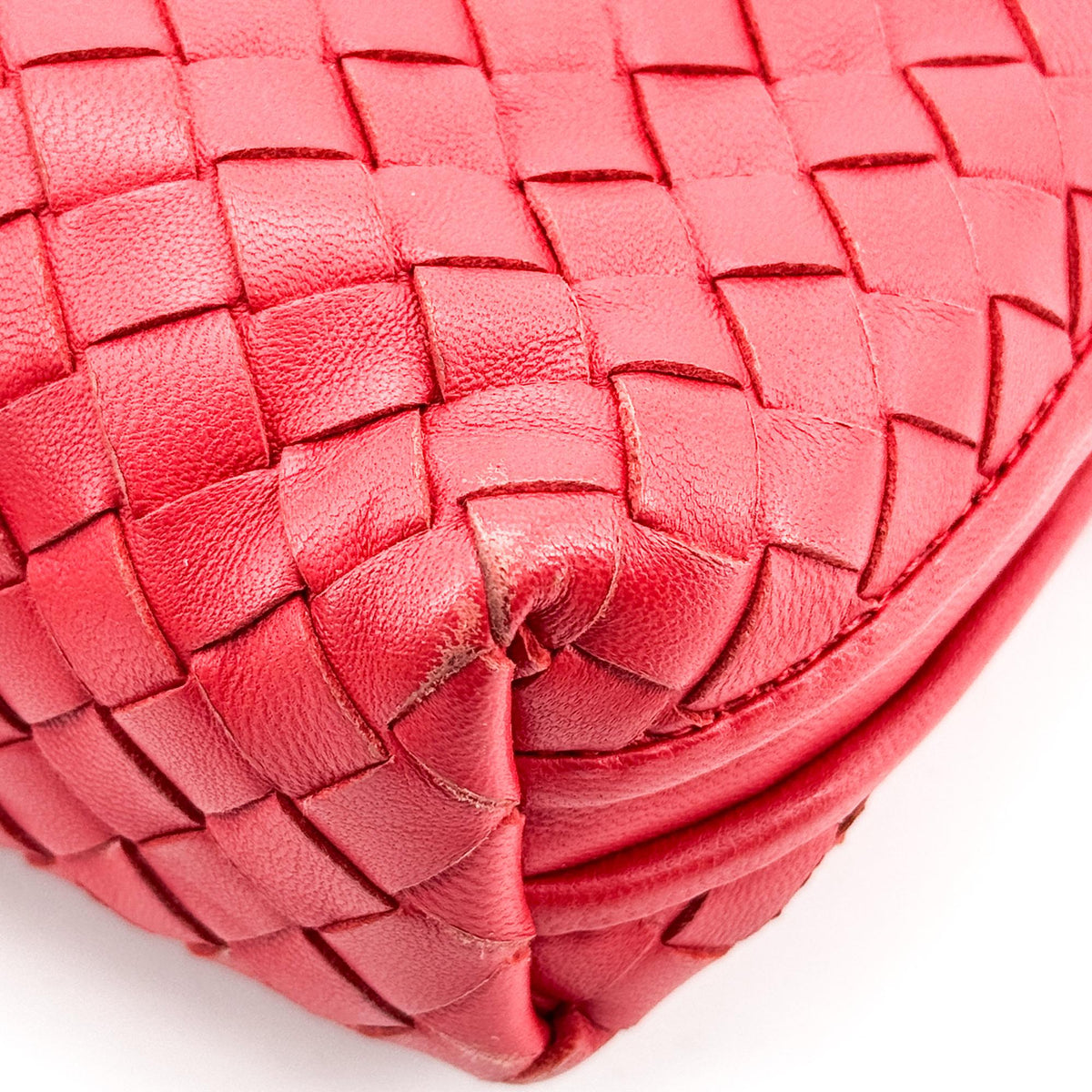 Bottega Veneta Intrecciato Nord Crossbody Bag Red