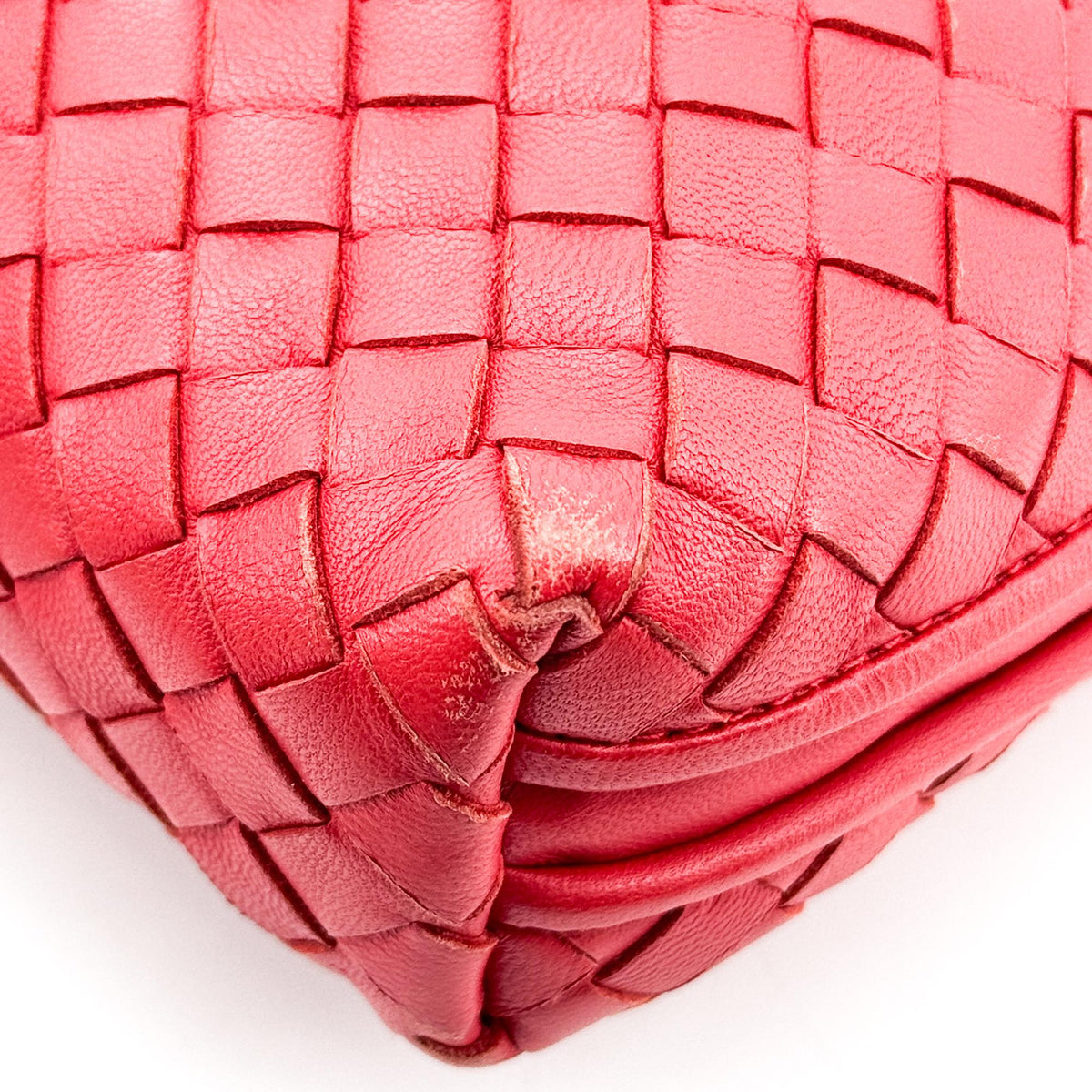 Bottega Veneta Intrecciato Nord Crossbody Bag Red