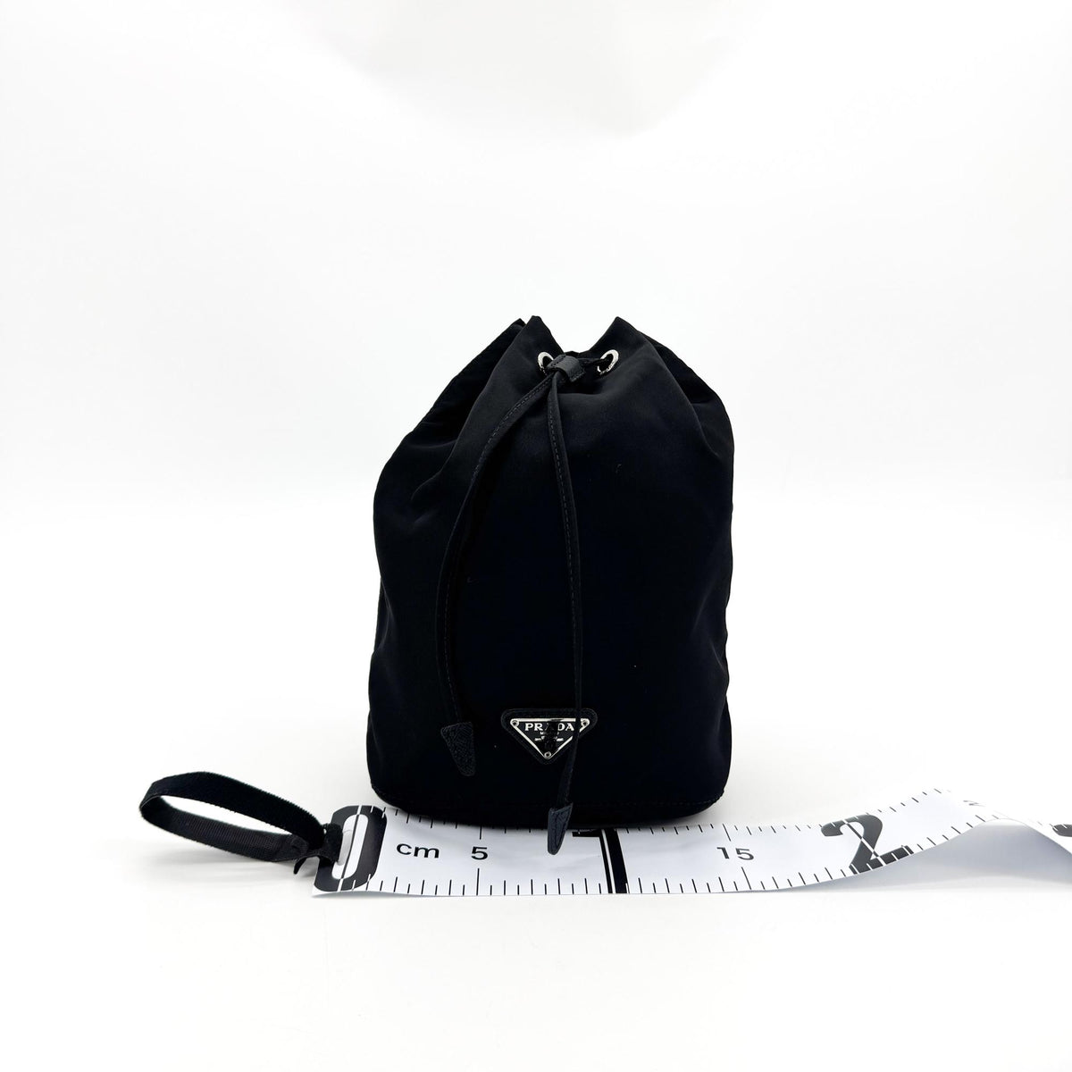 Prada Re-Nylon Drawstring Bucket Bag Black