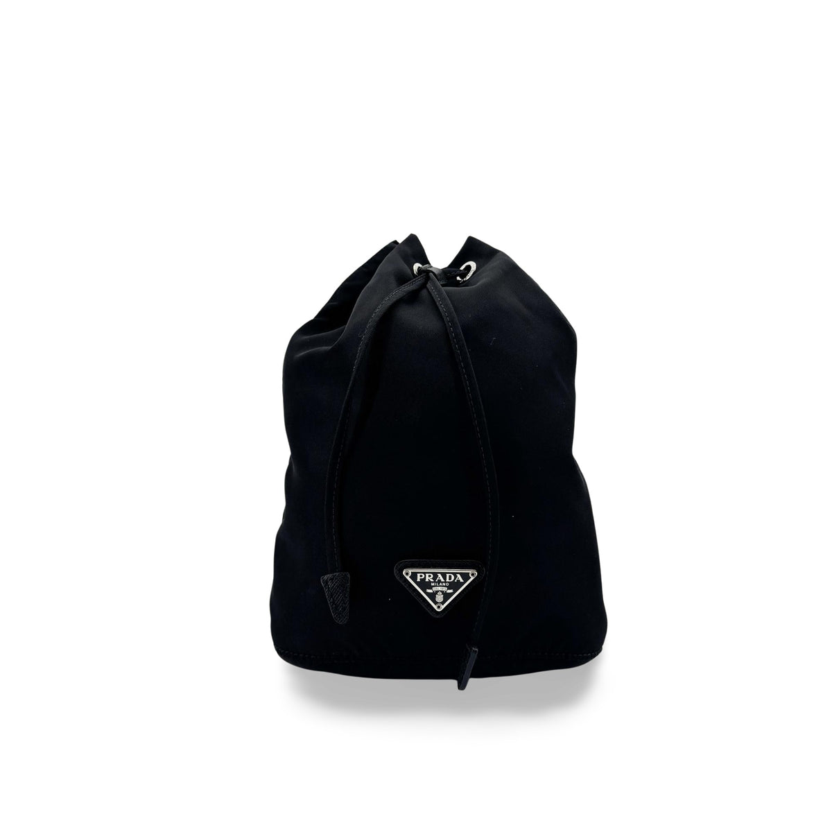Prada Re-Nylon Drawstring Bucket Bag Black