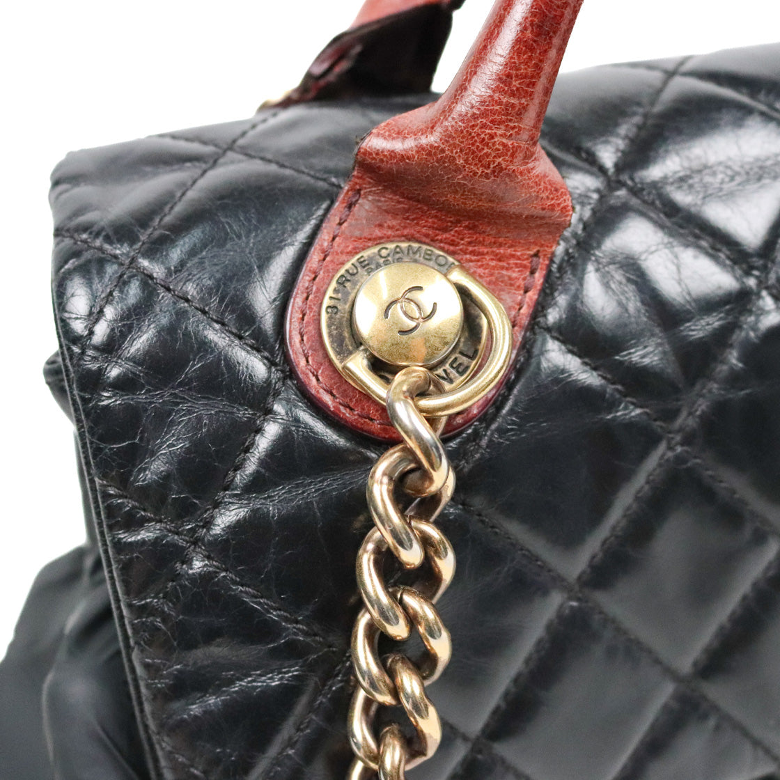 Chanel Black Castle Lock 2-Way Bag