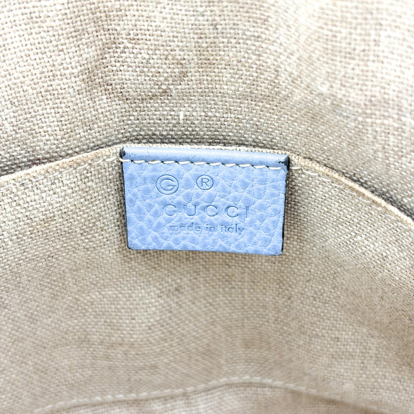 Gucci Dollar Calf Mini Dome Bag Light Blue