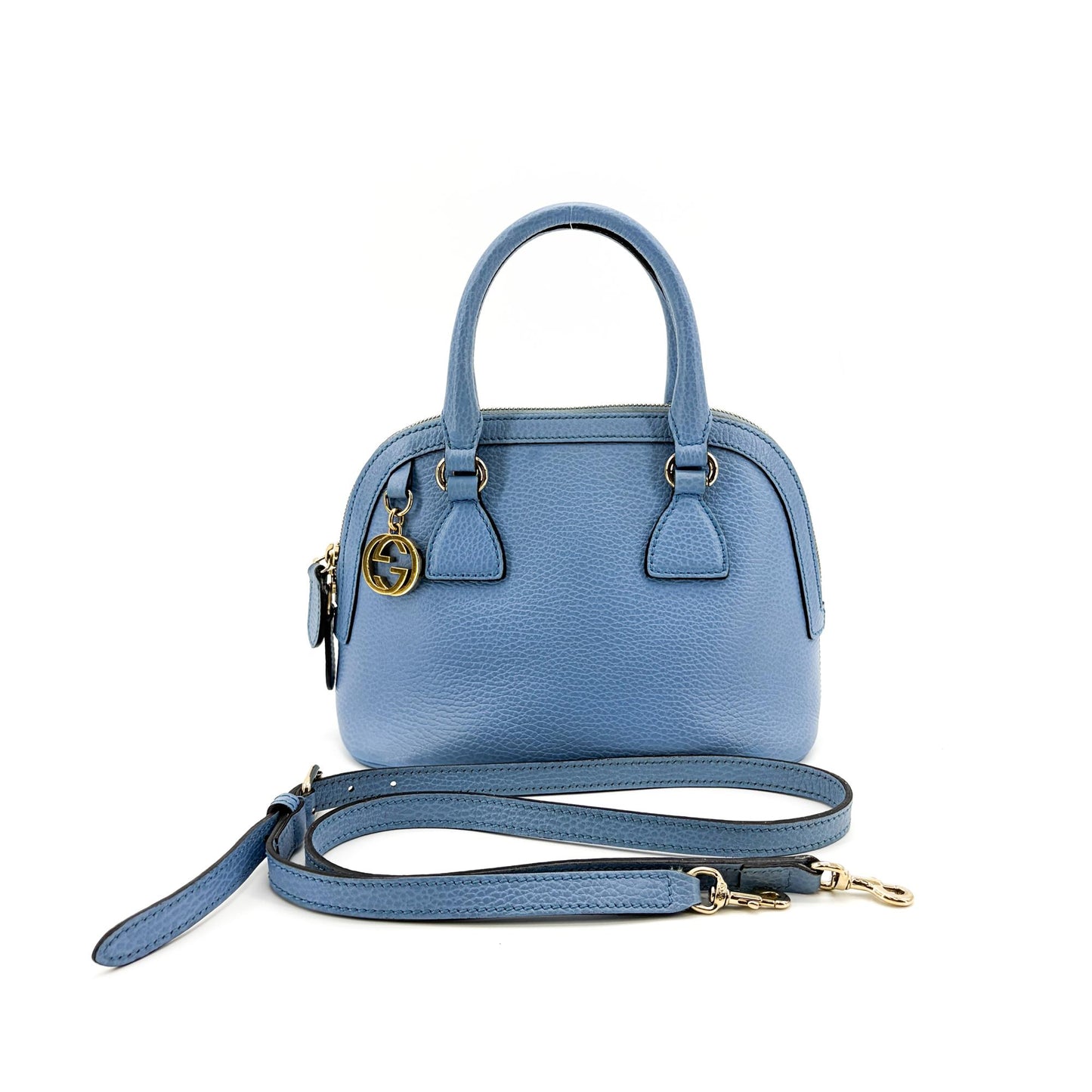 Gucci Dollar Calf Mini Dome Bag Light Blue