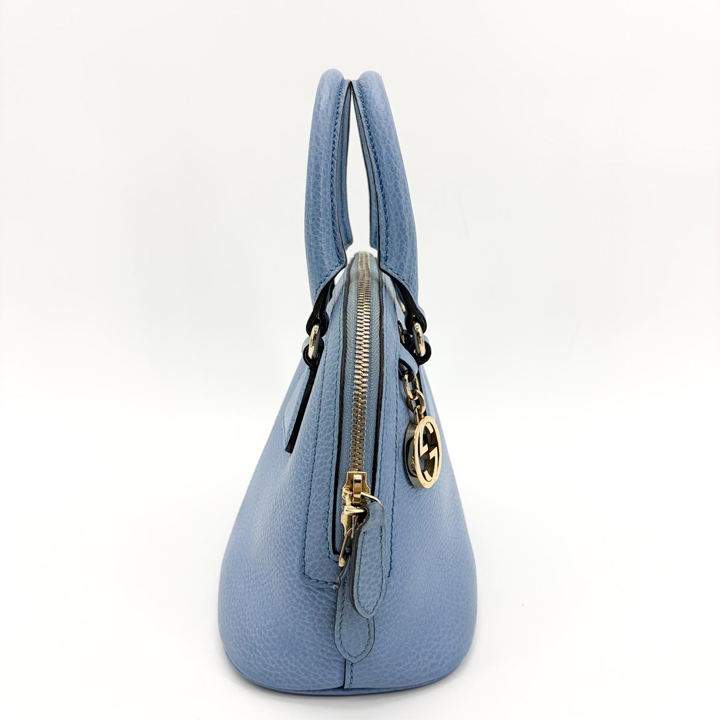 Gucci Dollar Calf Mini Dome Bag Light Blue