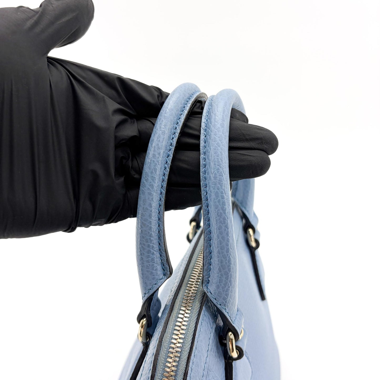 Gucci Dollar Calf Mini Dome Bag Light Blue