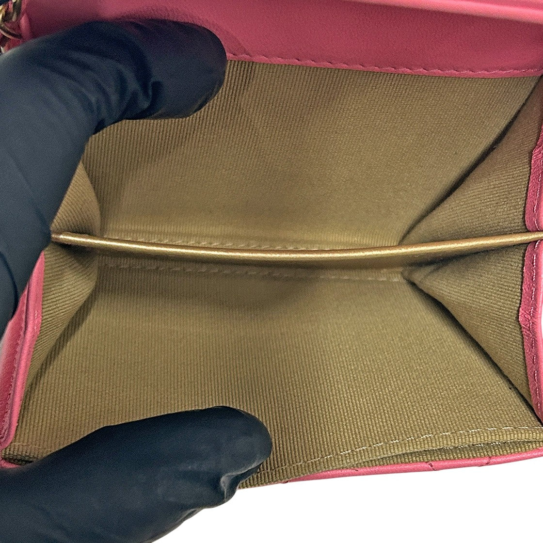 Chanel Mini Pink Golden Ball Chain Wallet Crossbody Bag
