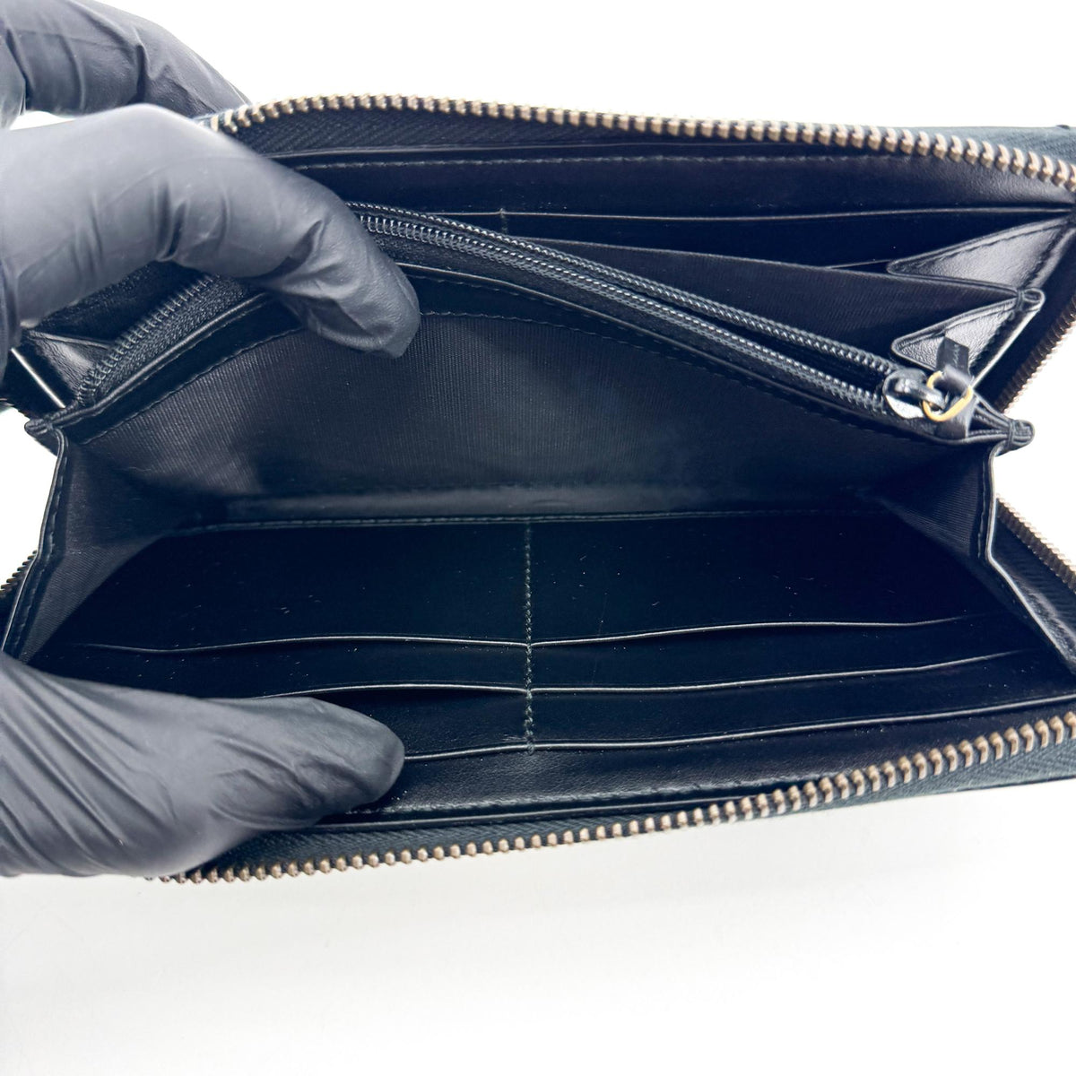 Gucci GG Marmont Zipper Around Long Wallet Black