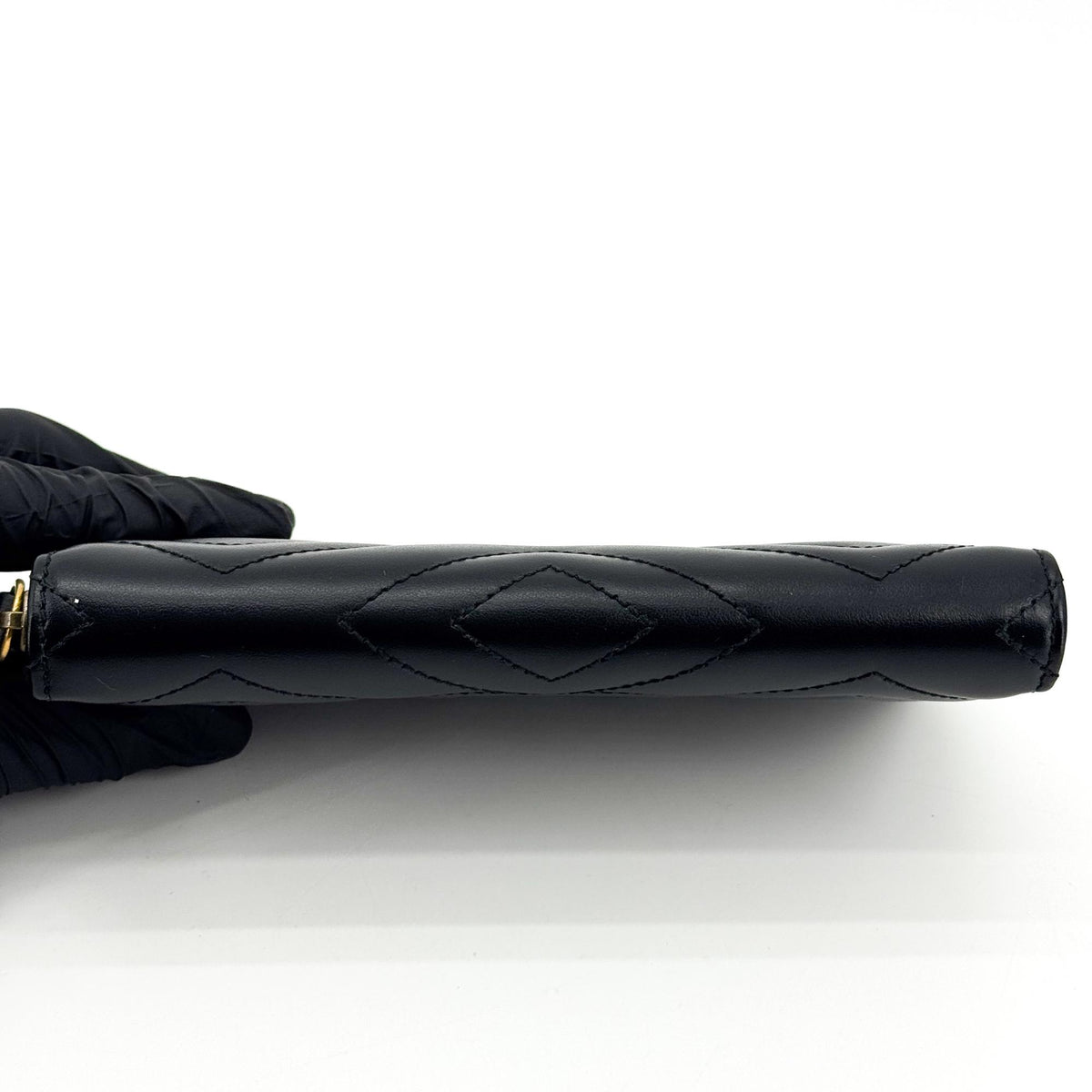 Gucci GG Marmont Zipper Around Long Wallet Black