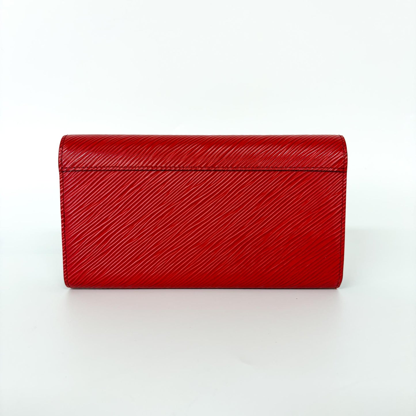 Louis Vuitton Epi Twist Chain Wallet Red Silver Hardware