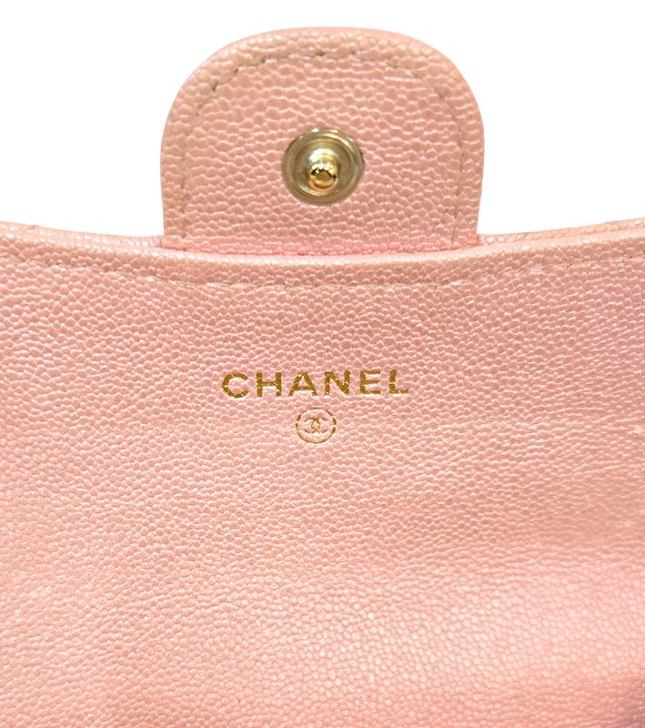 Chanel Pink Classic Card Wallet