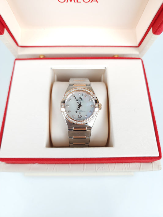 29 Constellation Bezel Diamond Mother-of-Pearl Dial Combination Metal Watch