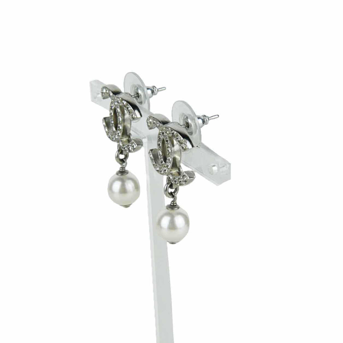 CC Pearl Crystal Drop Earrings