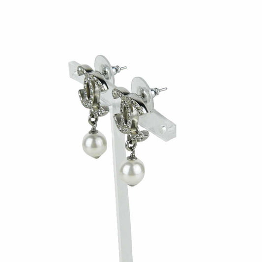 CC Pearl Crystal Drop Earrings