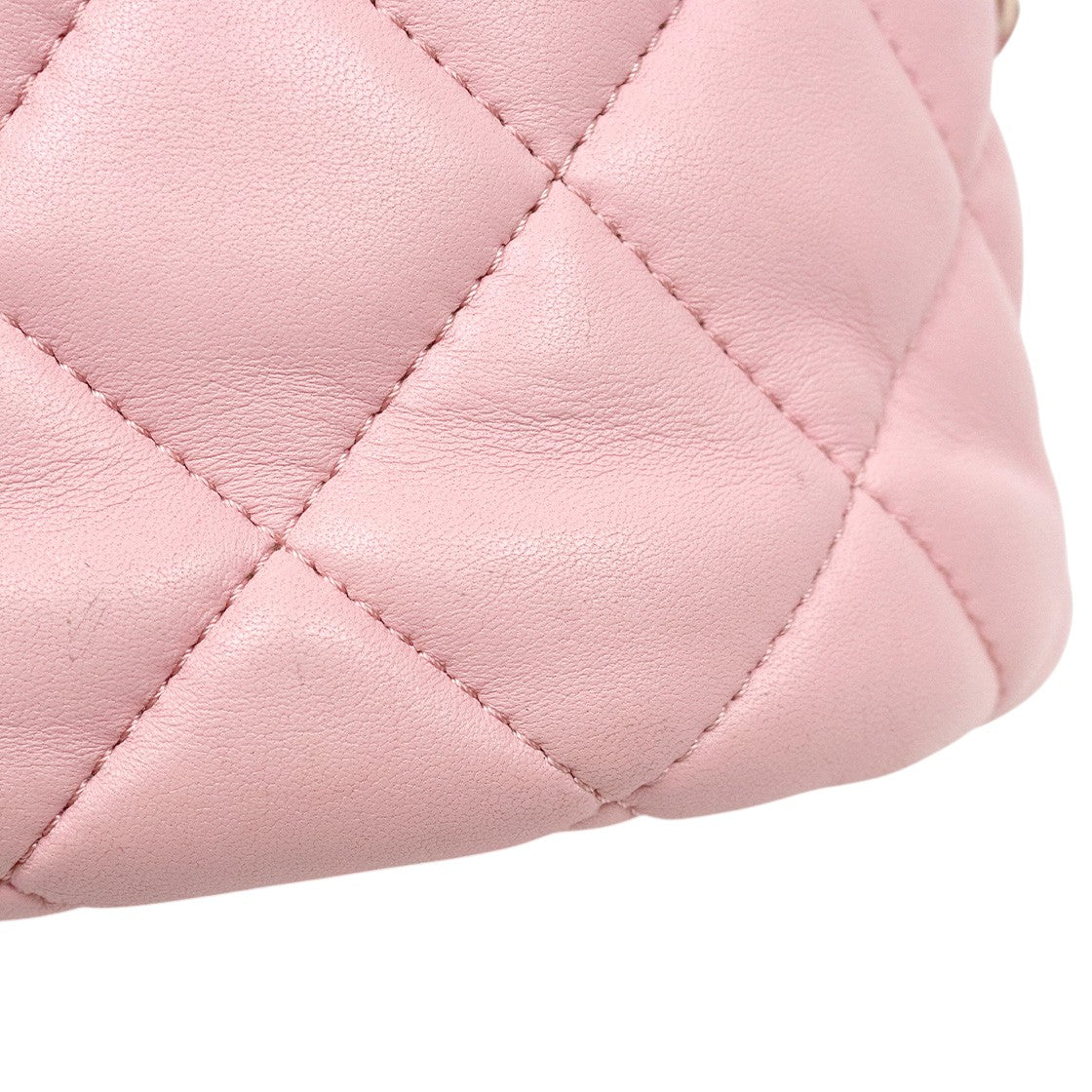 Chanel Pink Lambskin Drawstring Bucket Bag