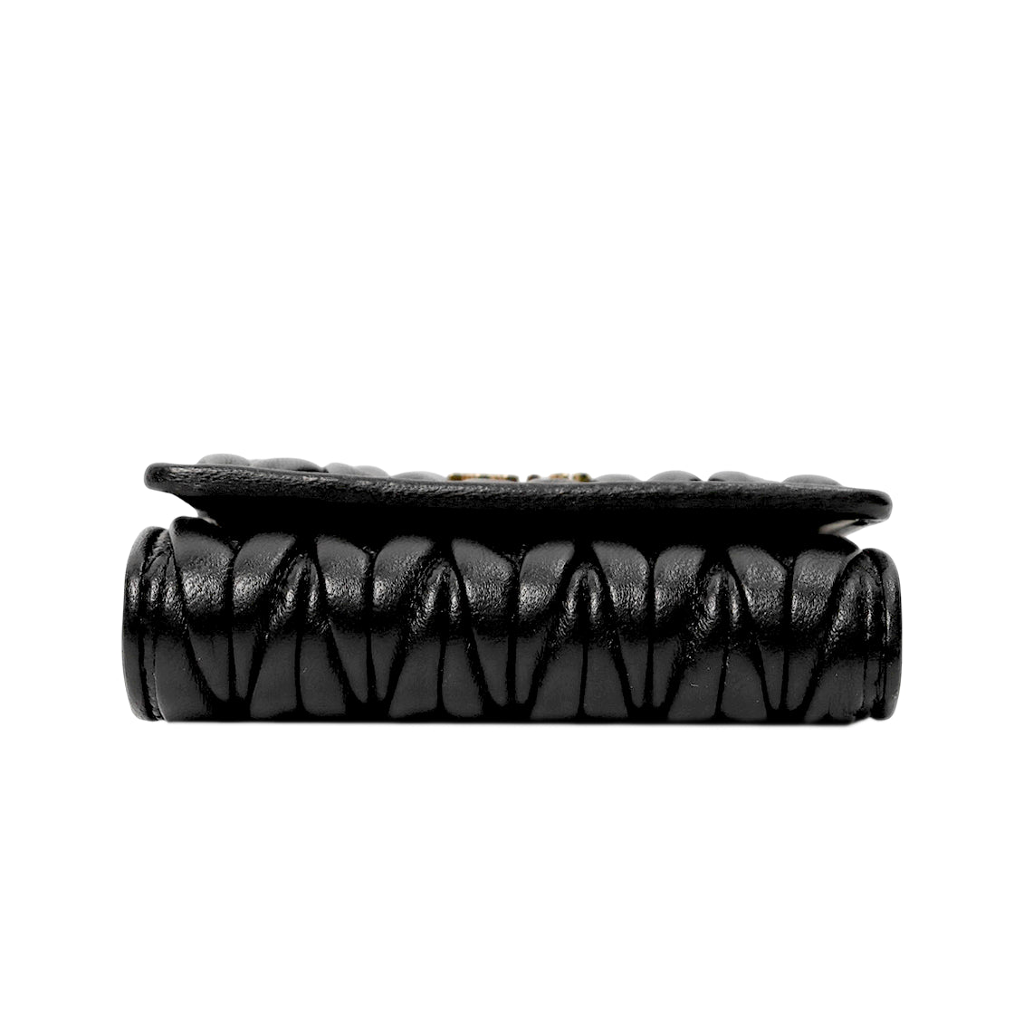 Miu Miu Black Materasse Half-Wallet