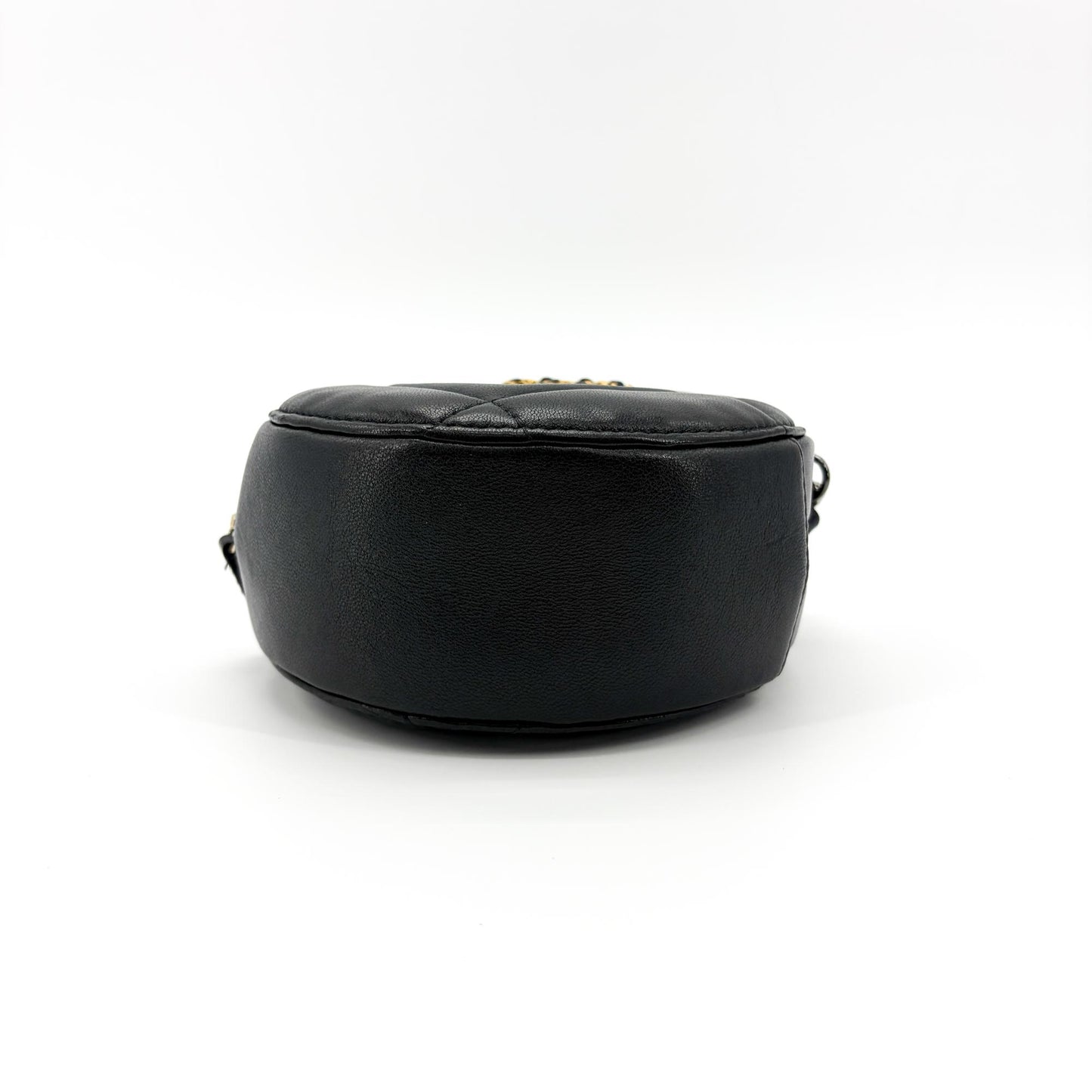 Chanel 19 Round Clutch with Chain Black